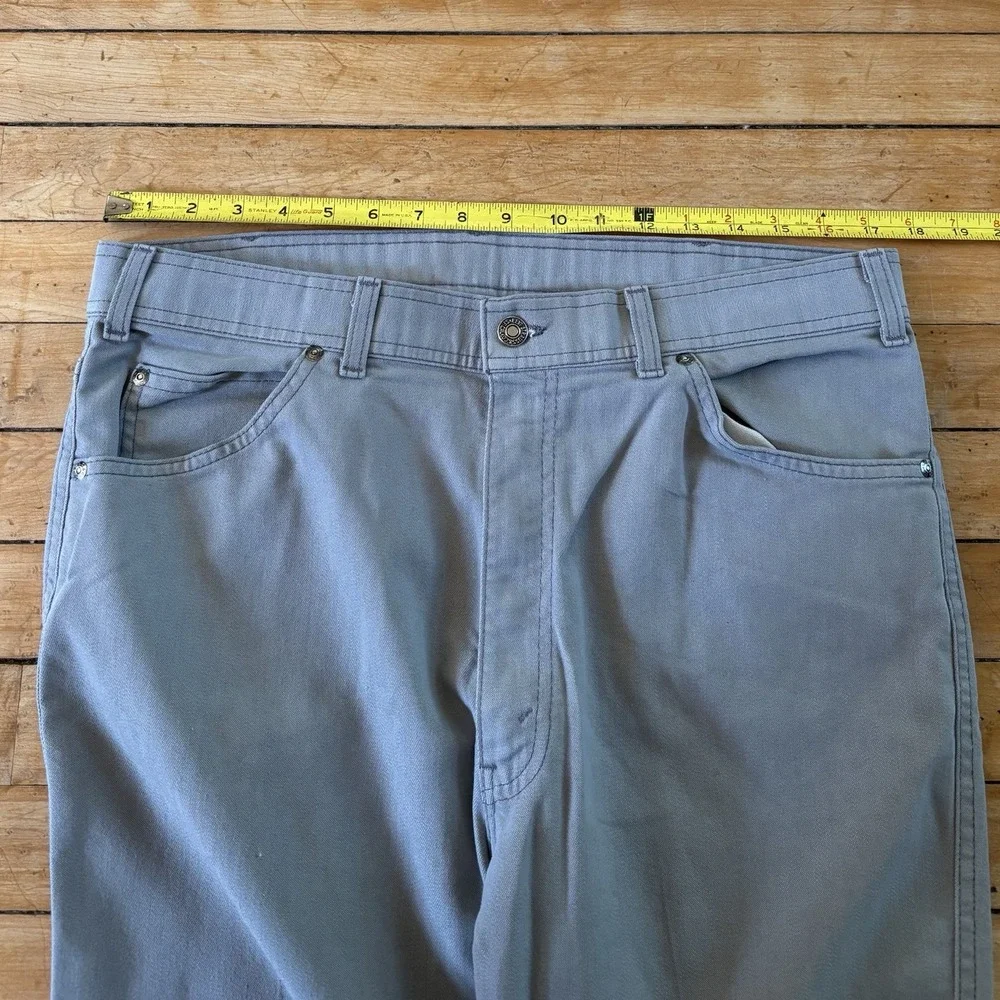 VTG 80s Levi's With A Skosh More Room Jeans Pants Gray Mens 36x26 Made In USA